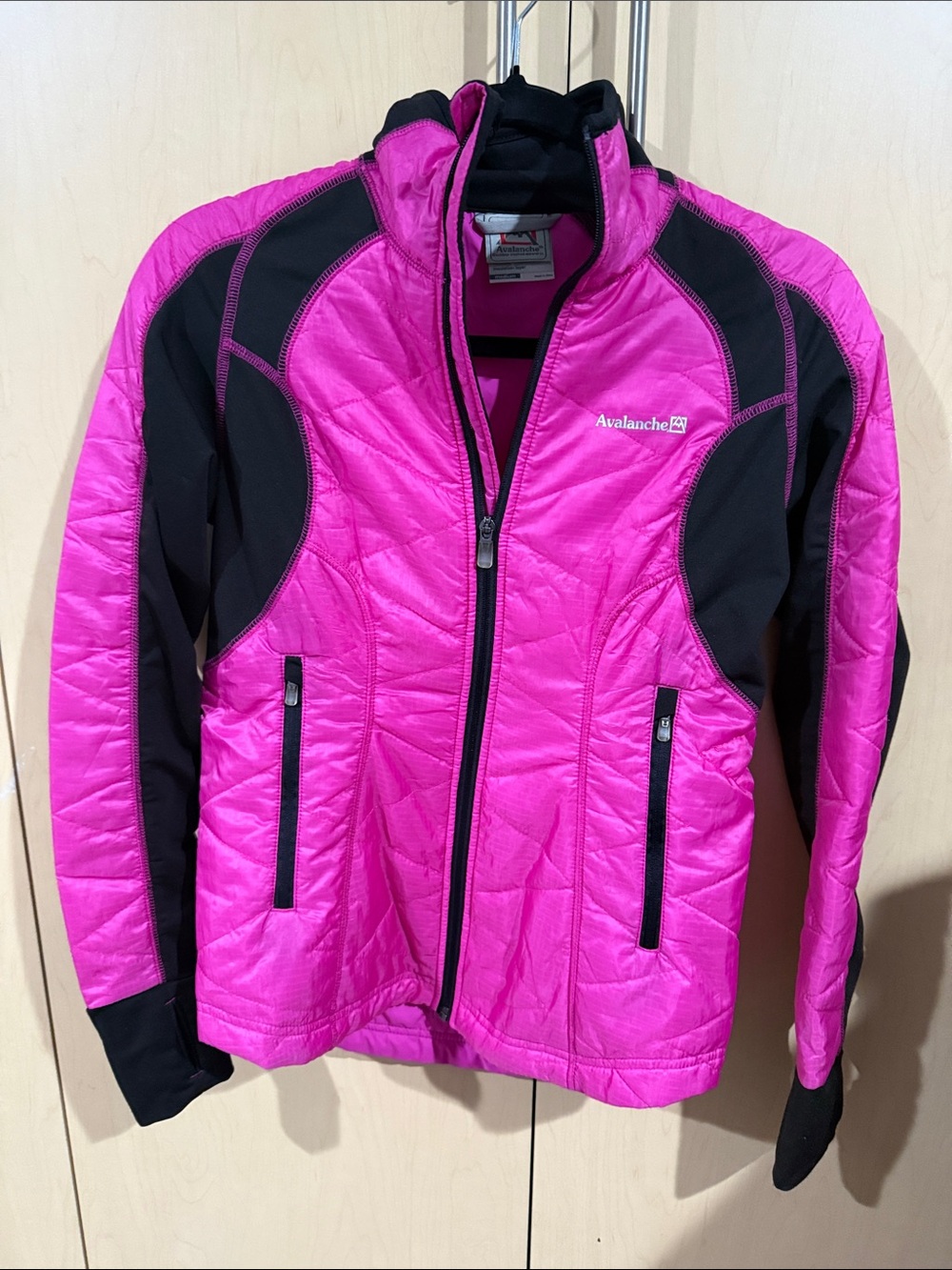 Avalanche Bright Pink and Black Softshell Ski Jacket
